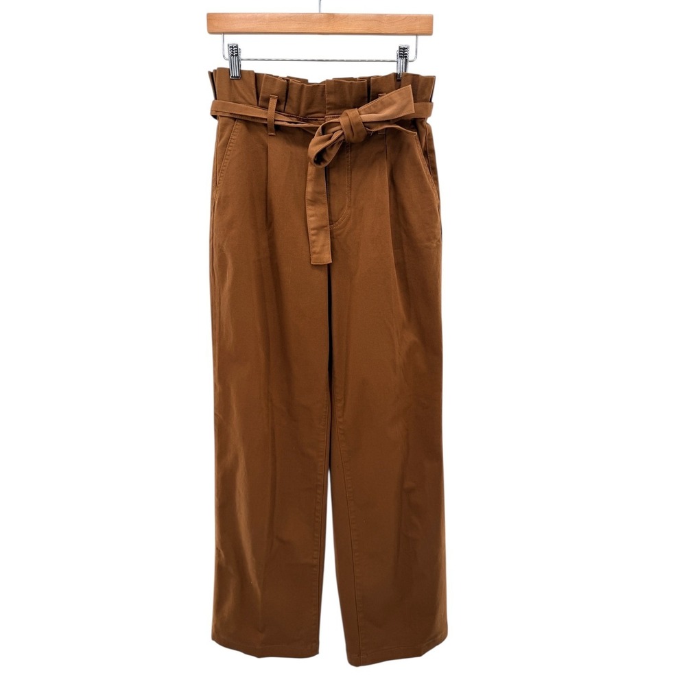 Alice Olivia Jeans Camel Paperbag Waist Wide Leg Trouser Pants Size 27 Career‎